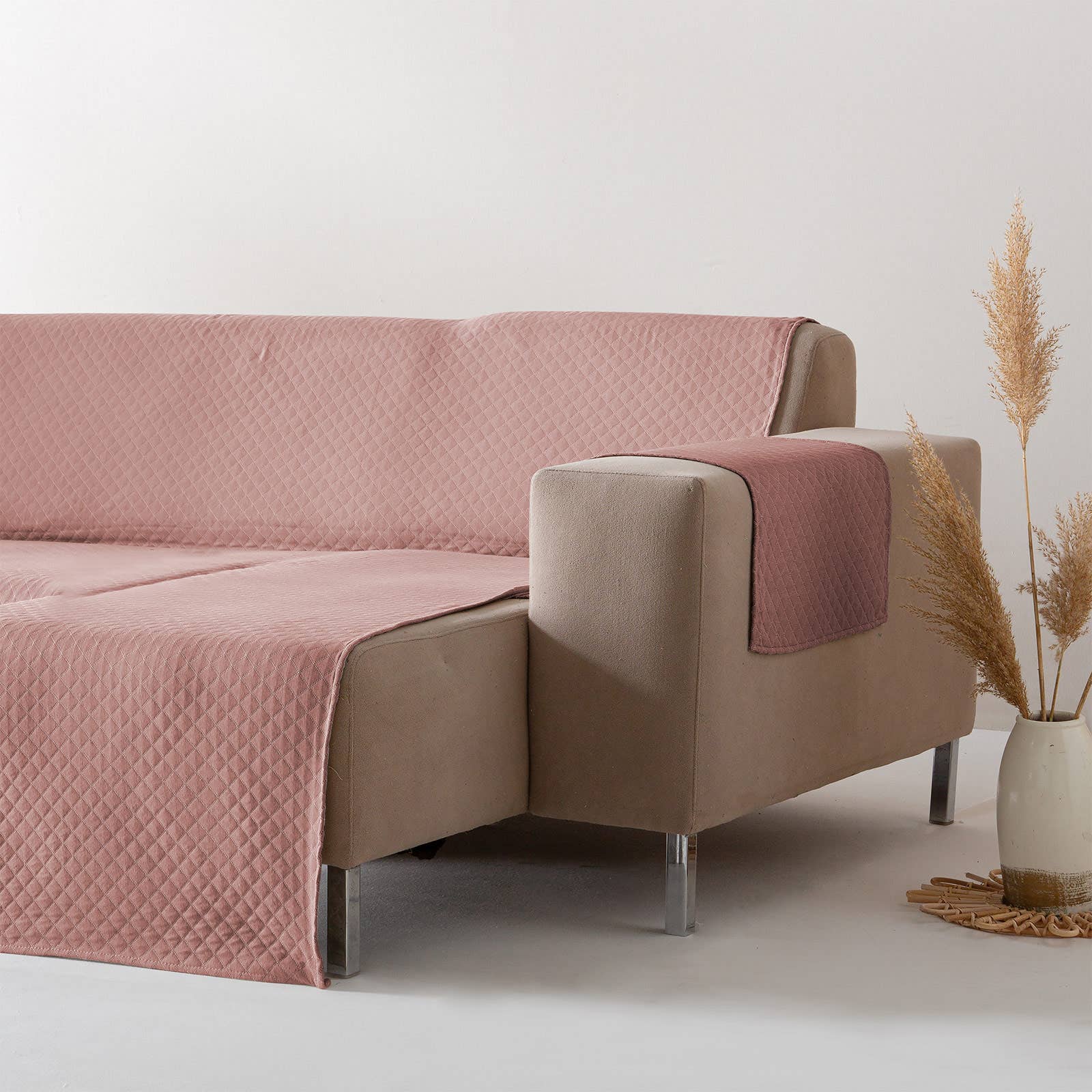 GAMUSI – Capa para cadeira/sofá por atacado – Capa de sofá lisa acolchoada algodão TRIVIAL61