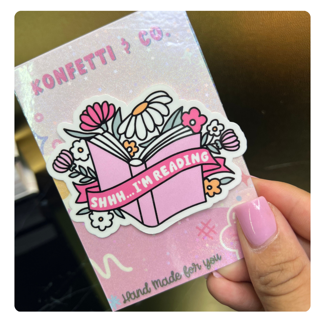 Konfetti & Co - Wholesale Sticker - Shhh… I'm Reading Waterproof Stickers1