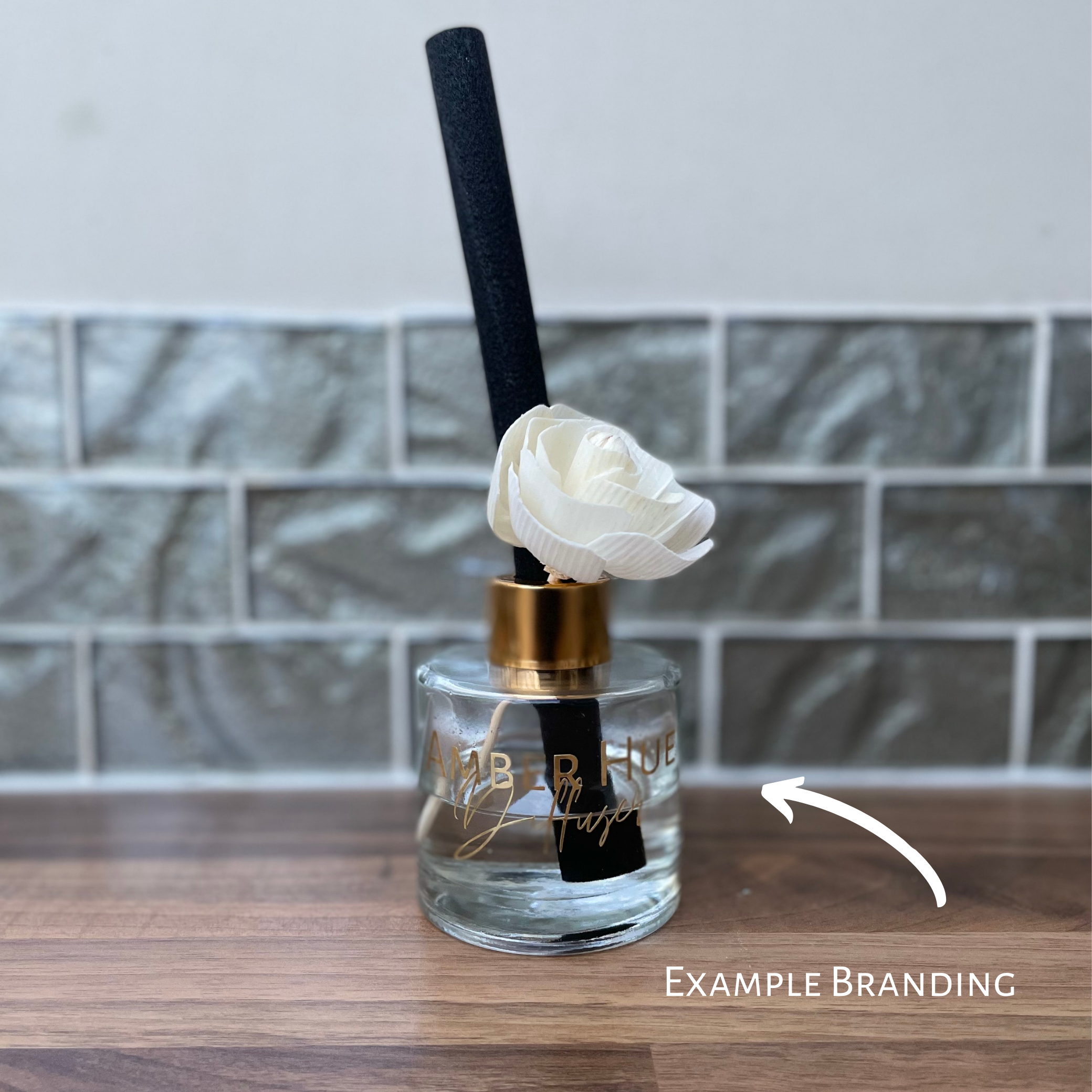 Amber Hue Candles - Wholesale Reed Diffuser - White Label - Flower Reed Diffuser2