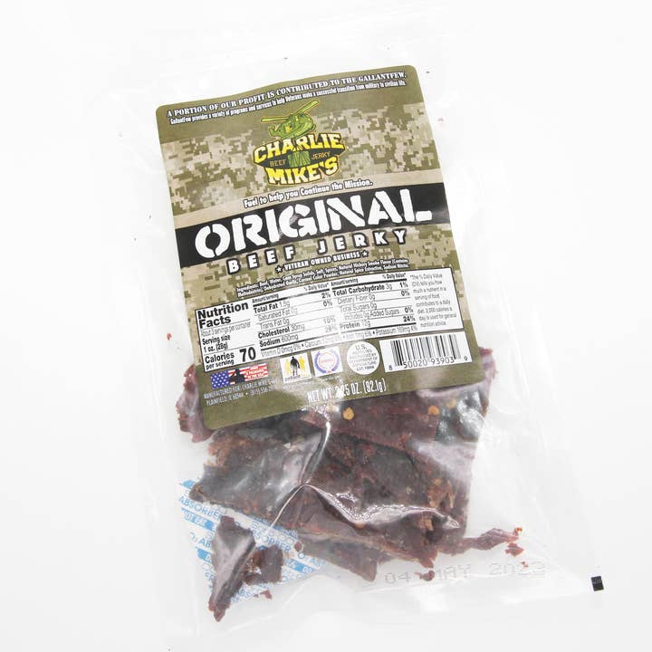 Originale Boeuf Jerky pour la vente par Charlie Mike's Beef Jerky