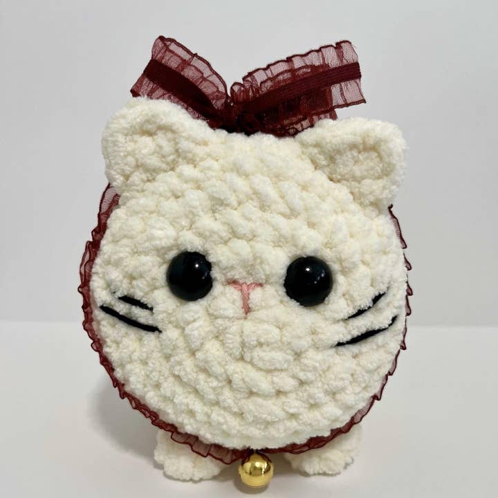 Crochet Loaf Cat Plushie Amigurumi for wholesale by NoobieCraftsCo