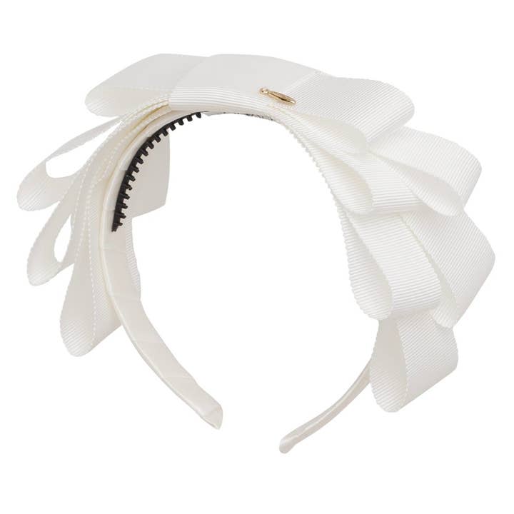 Abundant Bow Headband - White for wholesale on Faire0