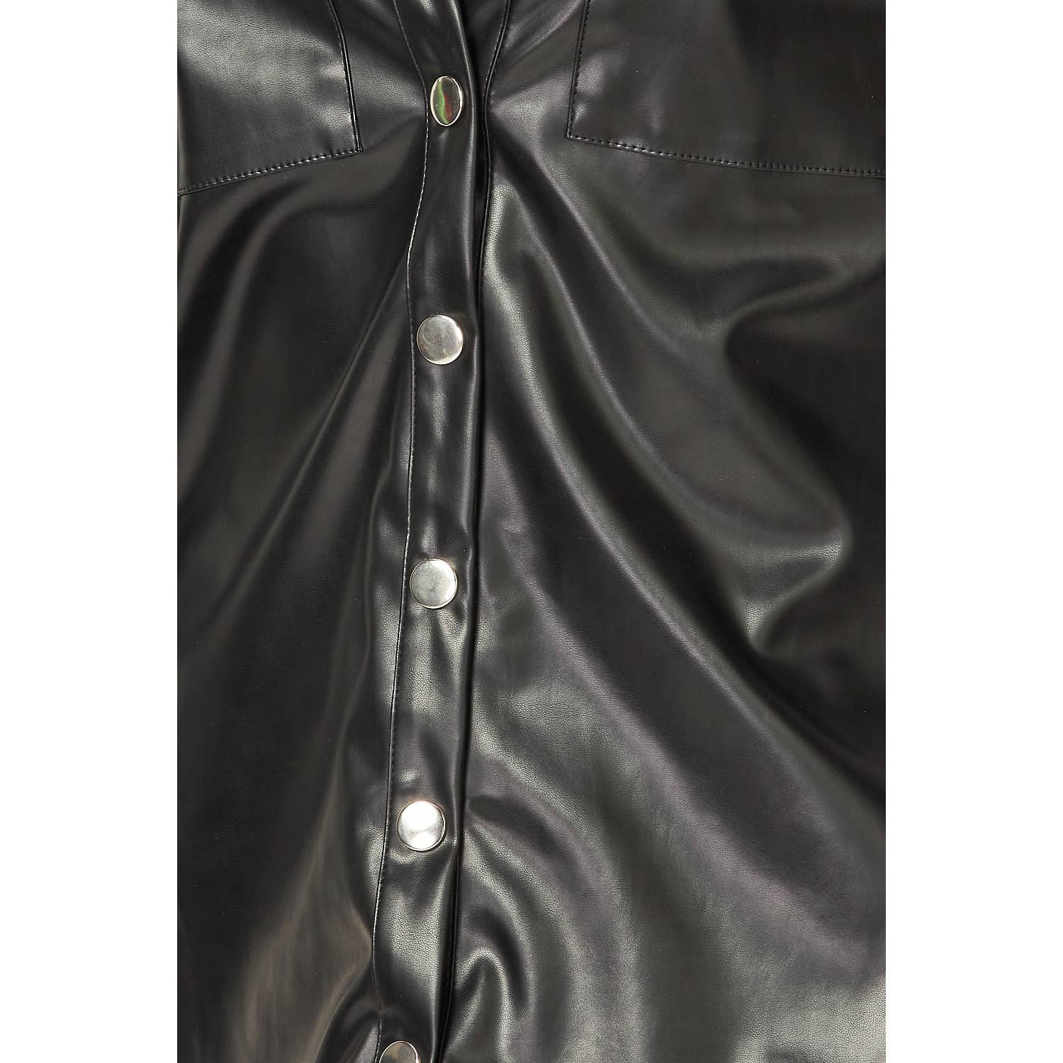 Miss 8 - Wholesale Top & Pant Set (NOT Loungewear) - Women's - Sleek Faux Leather Button-Up Shirt and Pants Set3