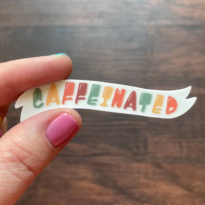 Wasserdichter Aufkleber mit koffeiniertem Banner für den Großhandel von The Creative Ink
