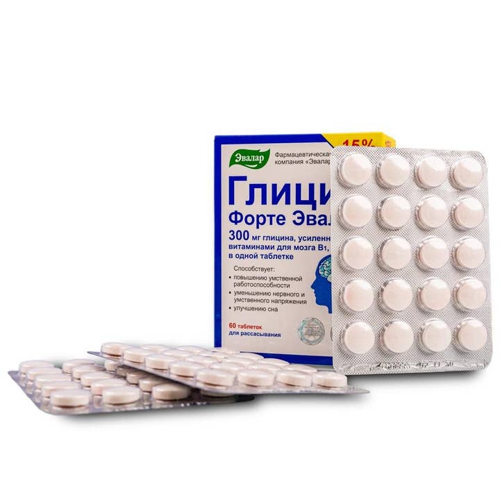 SiberianGreen - Vente Supplément oral/vitamine - Glycine Forte Evalar 60 comprimés1
