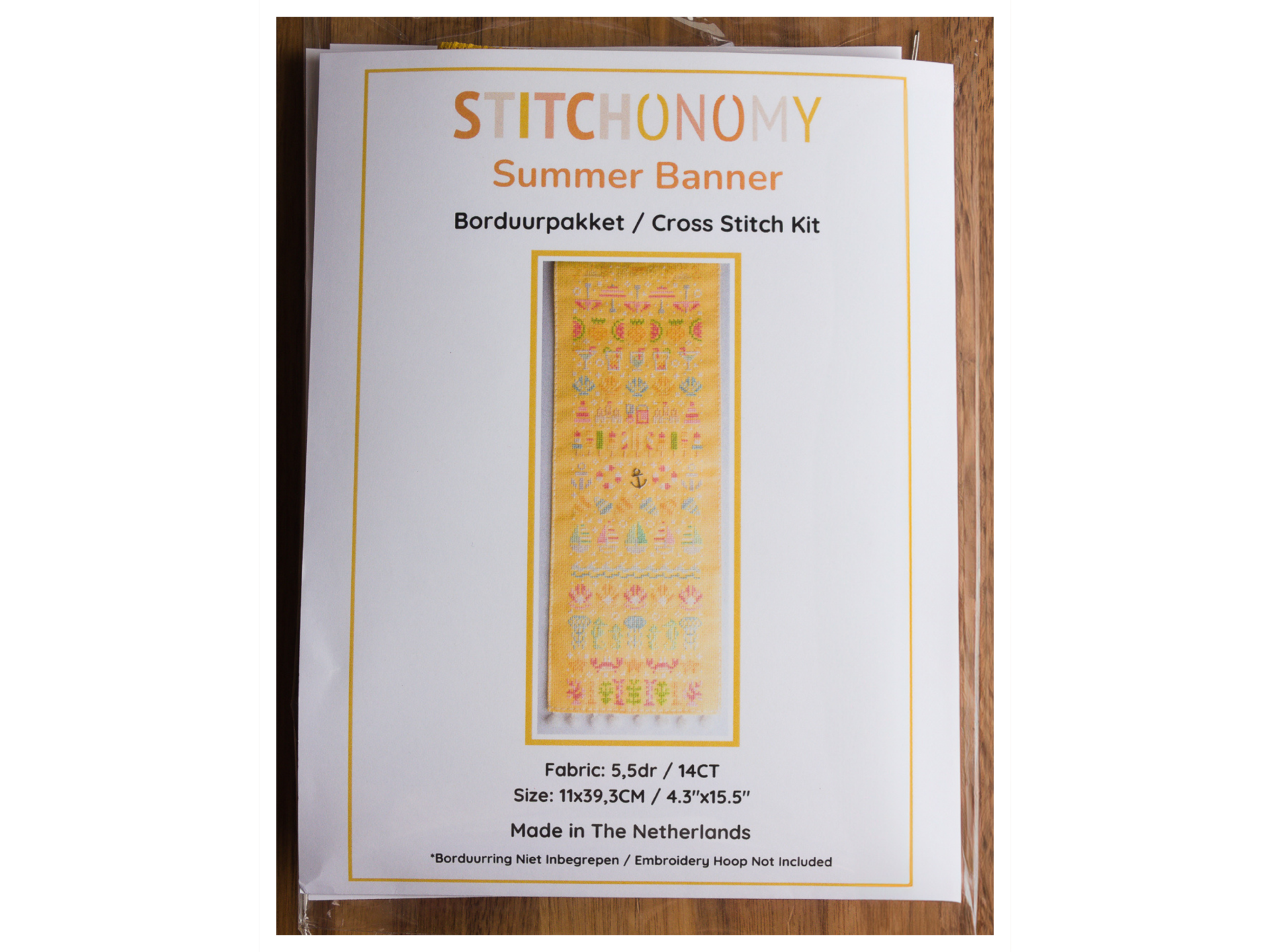 Stitchonomy - Wholesale Embroidery/Cross Stitch Supplies - Zomer Banner Kruissteekpakket2