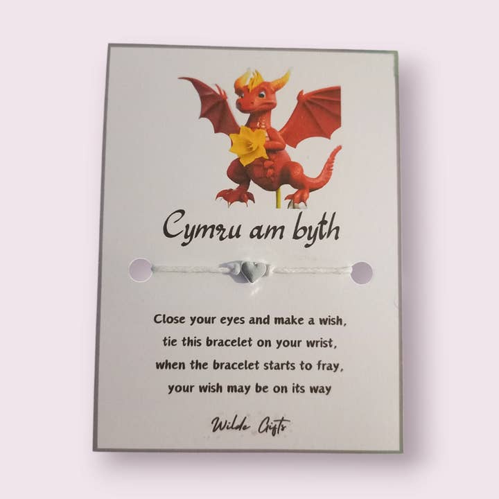 Welsh - draak cymru am byth wensarmband voor wholesale door Wilde Gifts UK