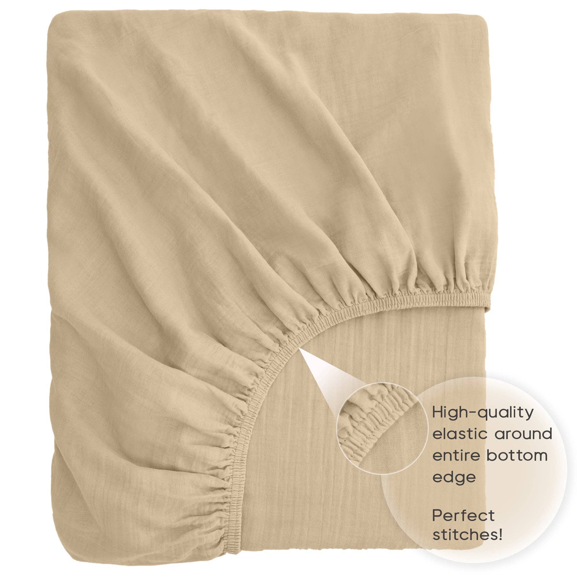 Barooga - Wholesale Cot/Crib Sheets - Muslin Crib Sheets for Boys and Girls, 28"x 52" + 9"14