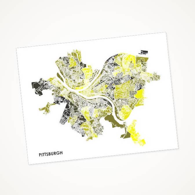 Juanitas Pittsburgh Kort Print for engroshandel hos Juanita's Adventures