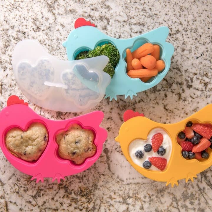 Silicone Steamer with Lid / Mini Baking Tray / Snack Bowl for wholesale by Innobaby on Faire