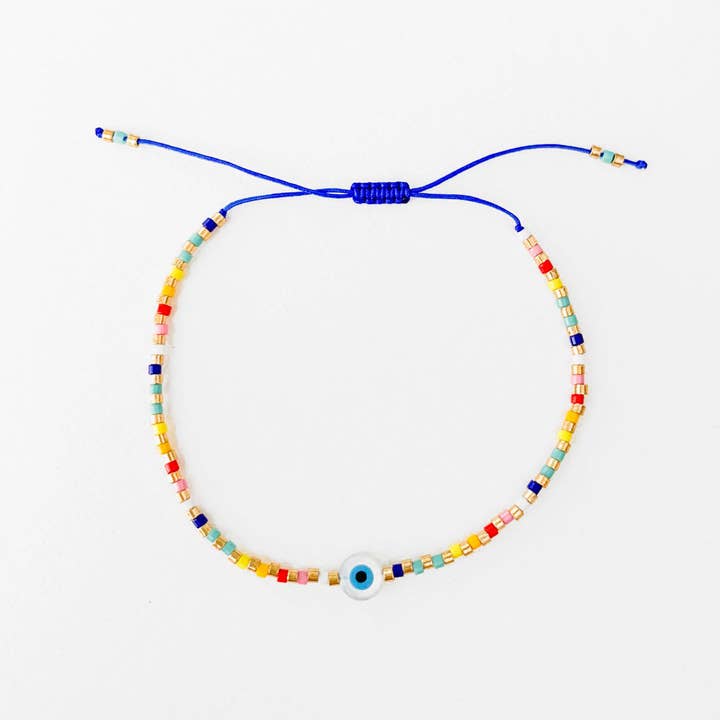 Kindred Row - Wholesale Beaded Bracelet - Evil Eye Beaded Bracelet, Rainbow3