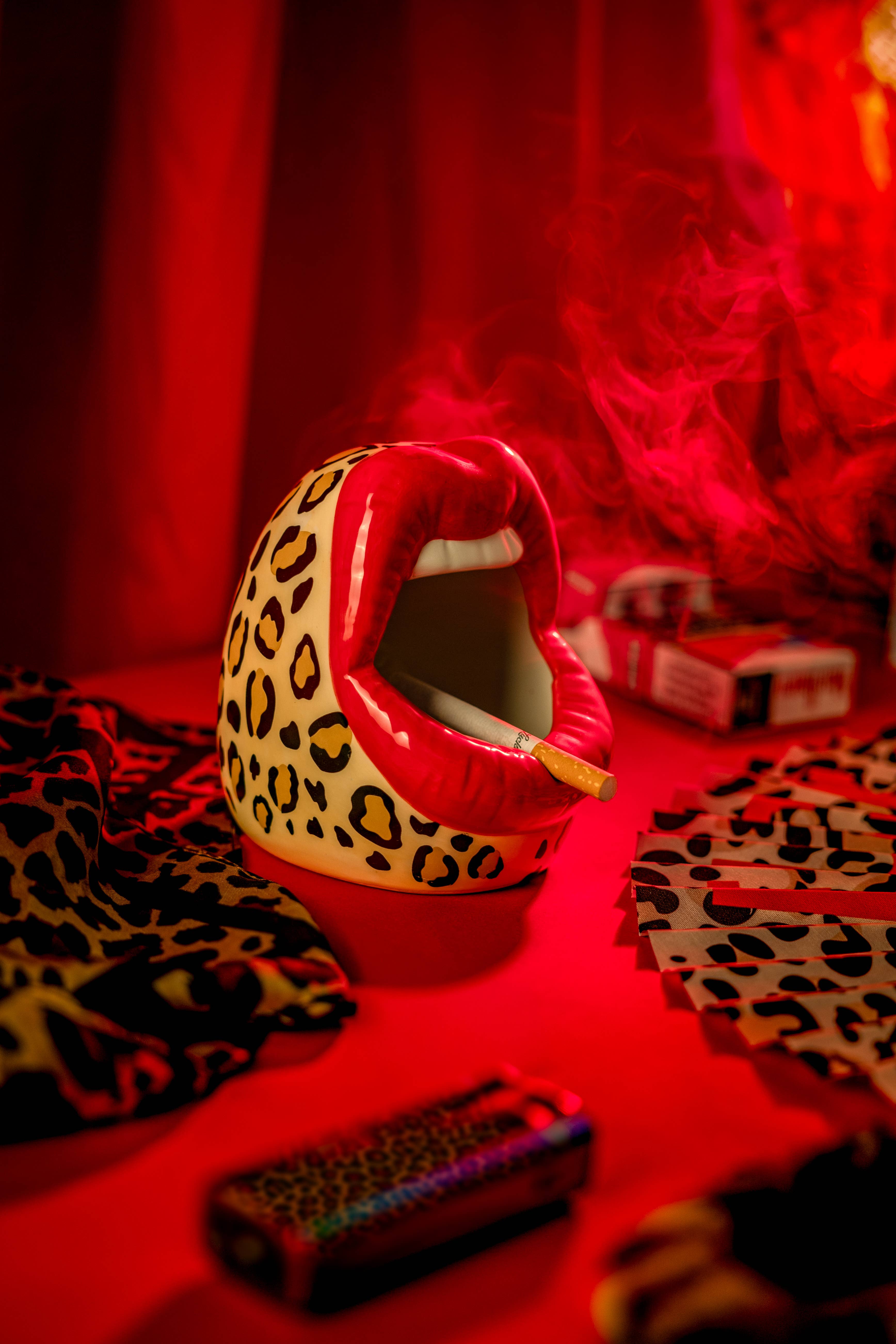 Fisura - Wholesale Ashtray - Ashtray mouth / multipurpose leopard container1