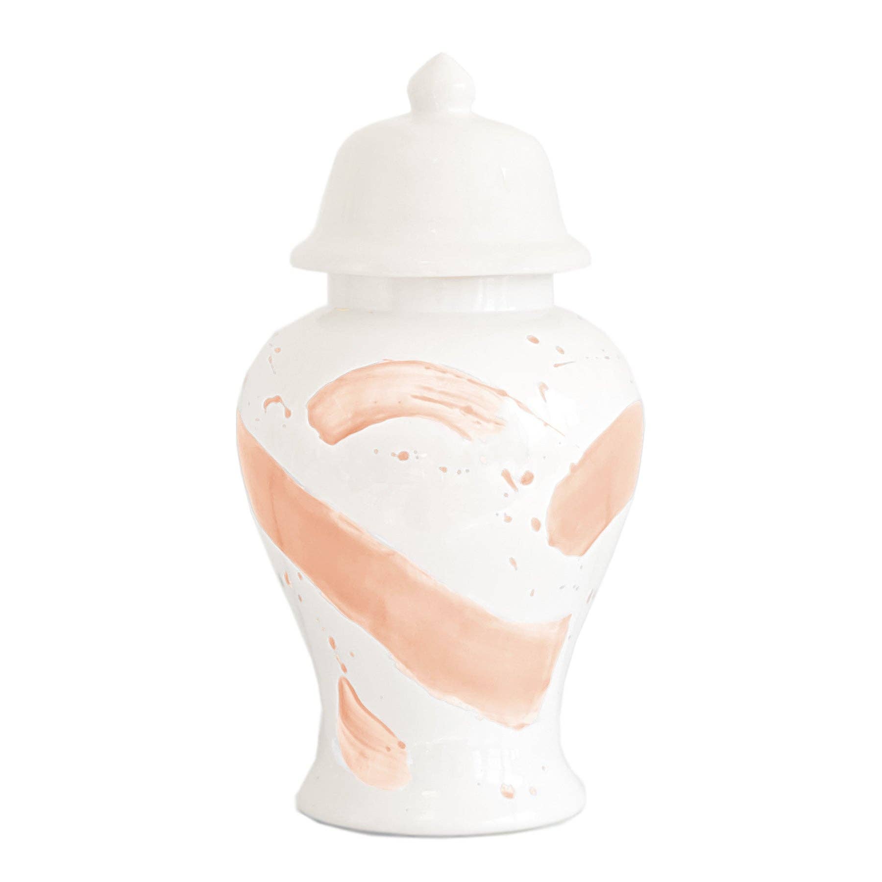 Lo Home | Ruby Clay - Wholesale Decorative Jar - Coral Brushstroke Ginger Jars8