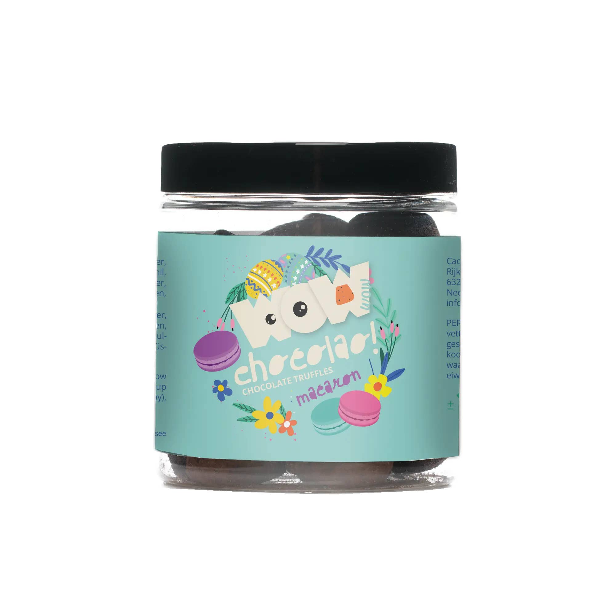 WOW Chocolao! - Wholesale Snoepjes met chocolade - Macaron - Paastruffels van chocolade - Cadeaupot 130g