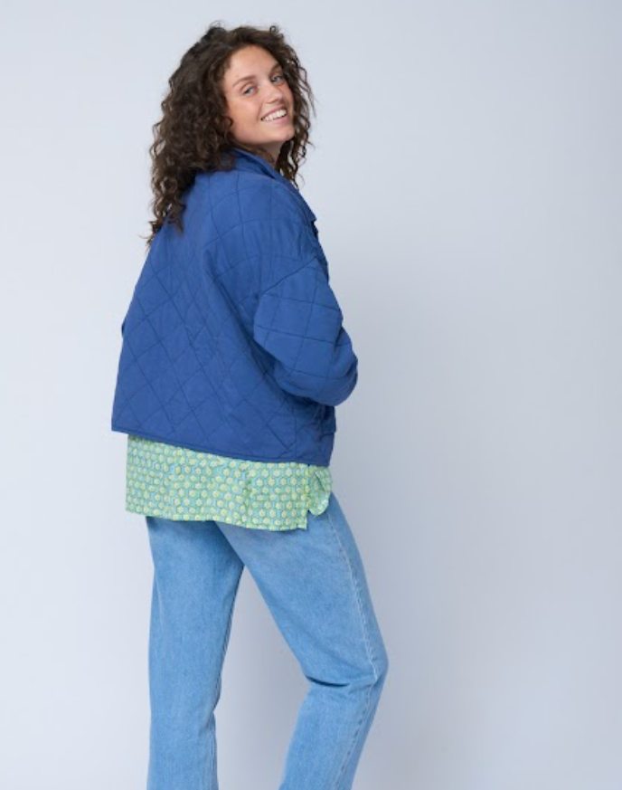 and for Good - Wholesale Jacket - Women's - Countryside Quilted Jacket - Inky Blue4