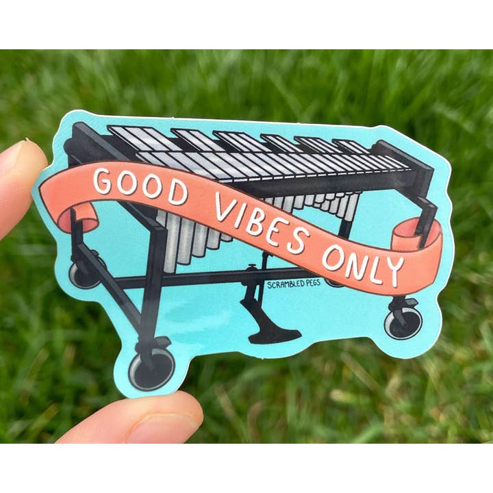 Scrambled Pegs - Wholesale Sticker - Good Vibes Vibraphone Mallets Waterproof Sticker3