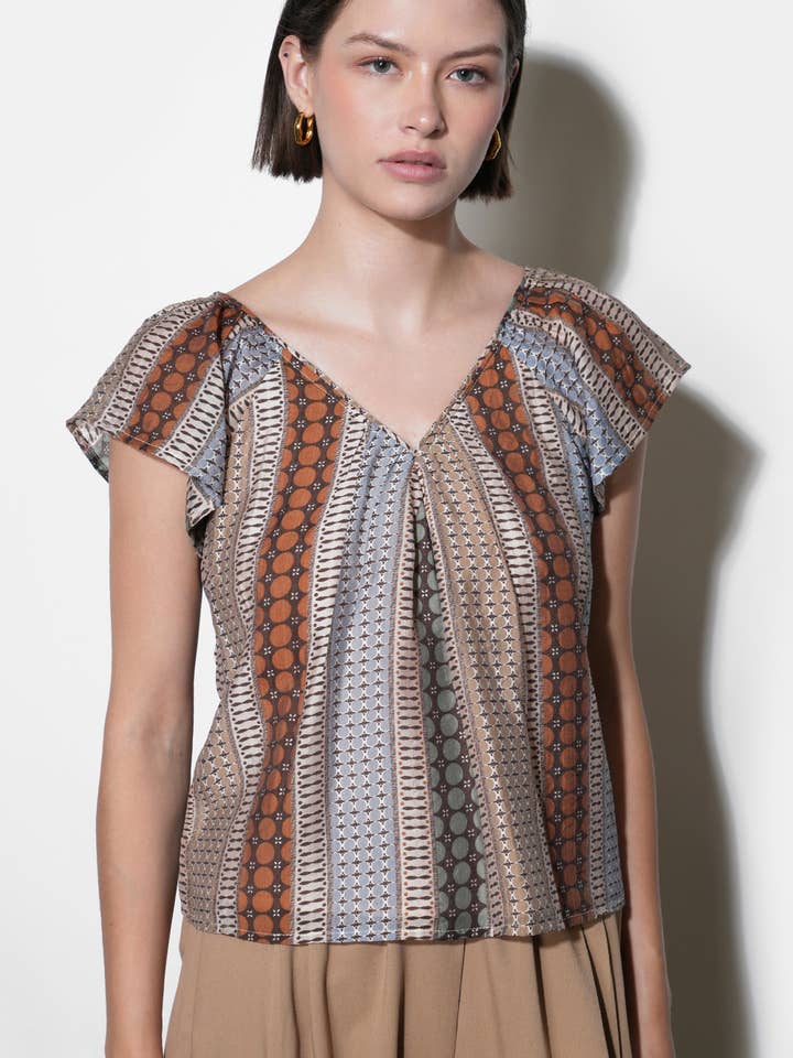 Illiana Short Sleeve Top for wholesale by Greylin