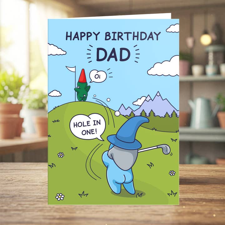 Cheeky Legends - Wholesale Birthday Card - Funny Birthday Card For Dad - Golf Joke Hole In One - Happy Birthday Dad - Golfing Card1