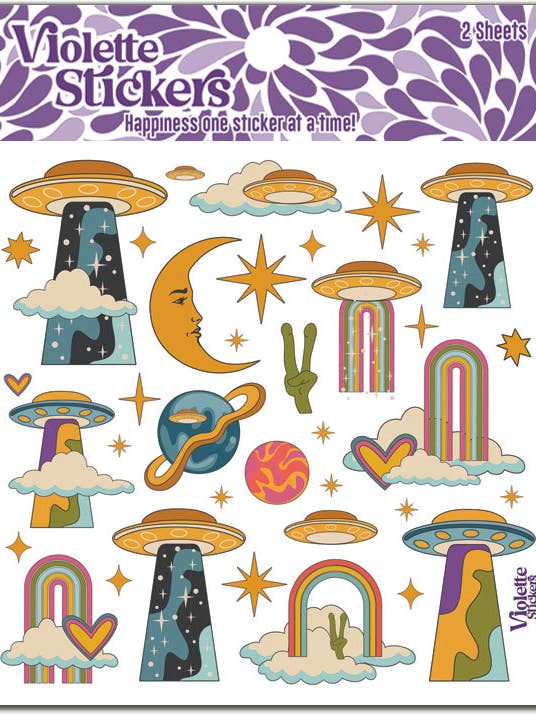K273 Krystal UFO'er Klistermærker for engroshandel hos Violette Stickers