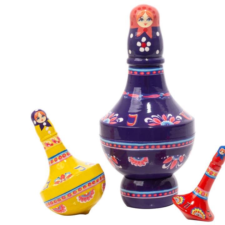 Nesting Dreidel Tro Håber Joy 3pc./5" for engroshandel hos Golden Cockerel