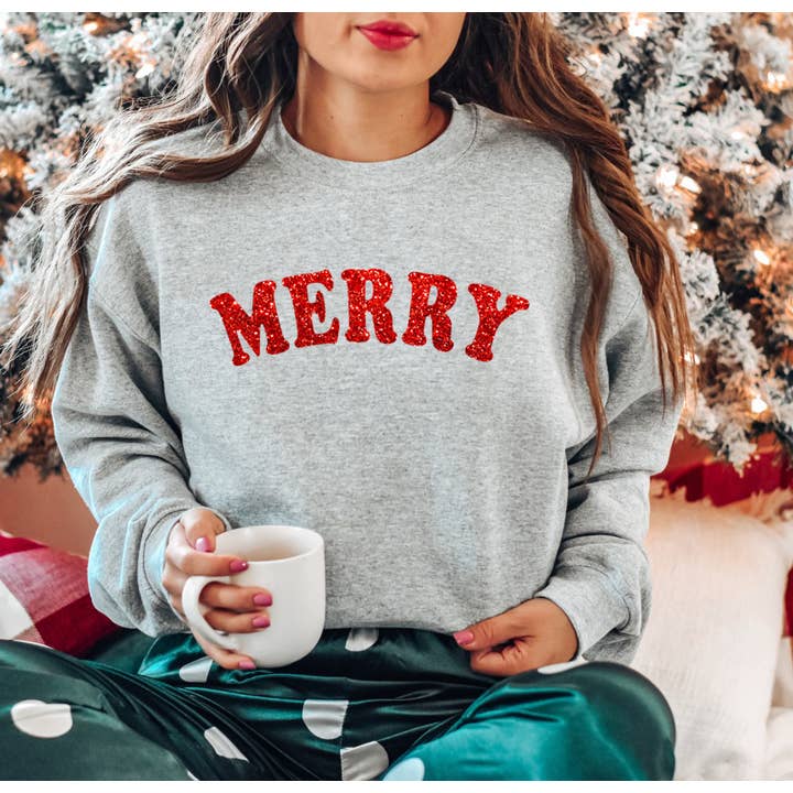 Shamaim - Wholesale Graphic Sweatshirt - Women's - MERRY GLITTER7