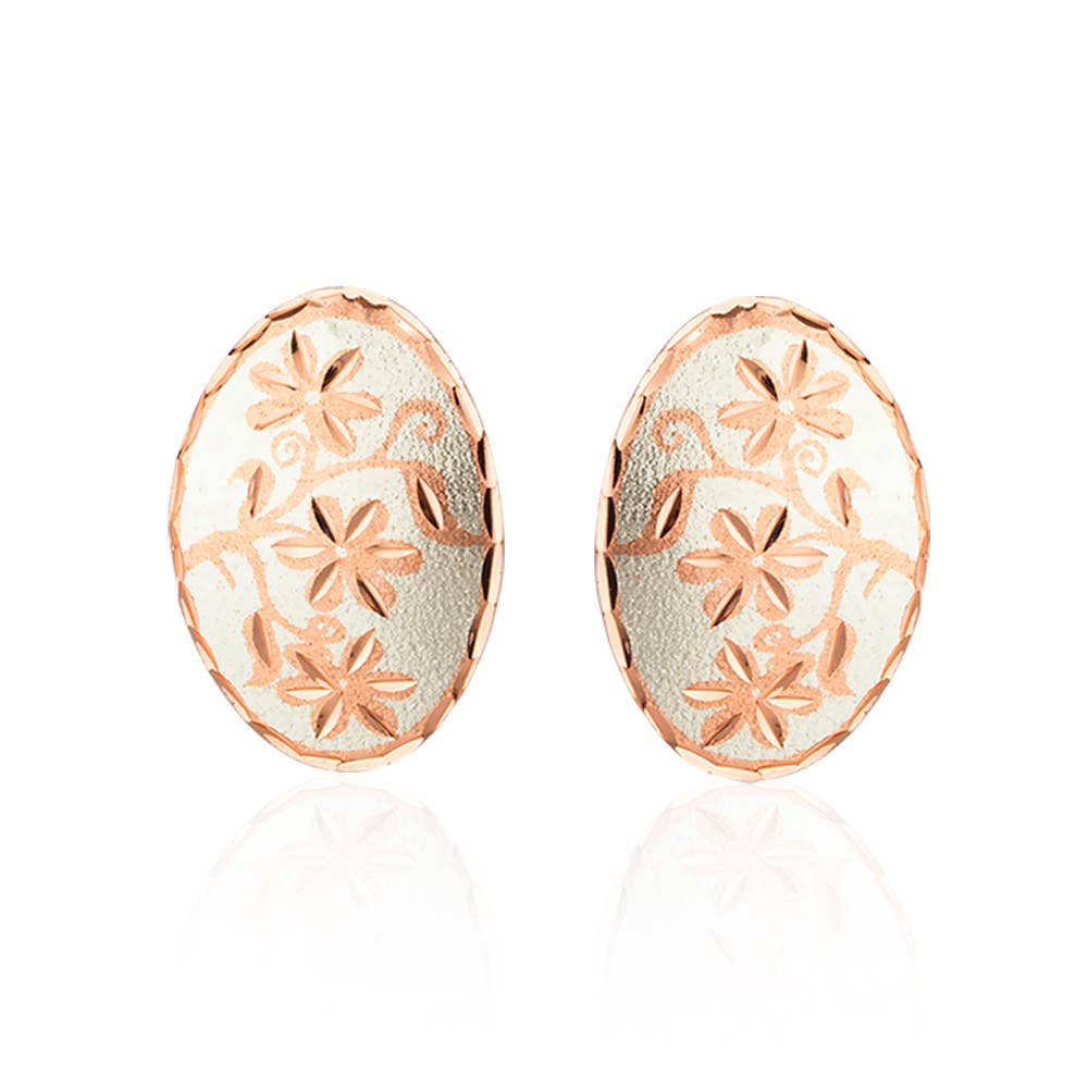 COPPER ARTS INC. - Wholesale Stud/Post Earrings - SL 01sp Silver Flower Artisan Stud Earrings