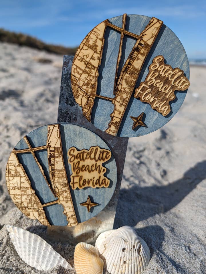 Unique Wooden Map Magnet - Fully Customizable for wholesale by Orion Laser Creations