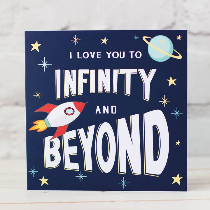 Te quiero hasta el infinito y más allá. Aniversario con temática espacial para venta al por mayor de fizzi-jayne