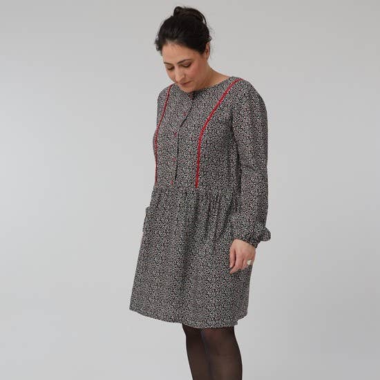 Coralie Bijasson – Kit de costura artesanal por atacado – Padrão Ariane - Vestido - FR 34/56, US 2/24, UK 6/280