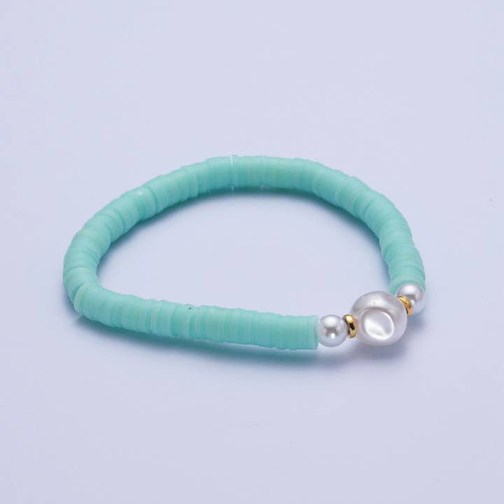 Aim Eternal - Wholesale Beaded Bracelet - Colorful Surfer Bracelet Heishi Pearl Handmade Beads brct12816