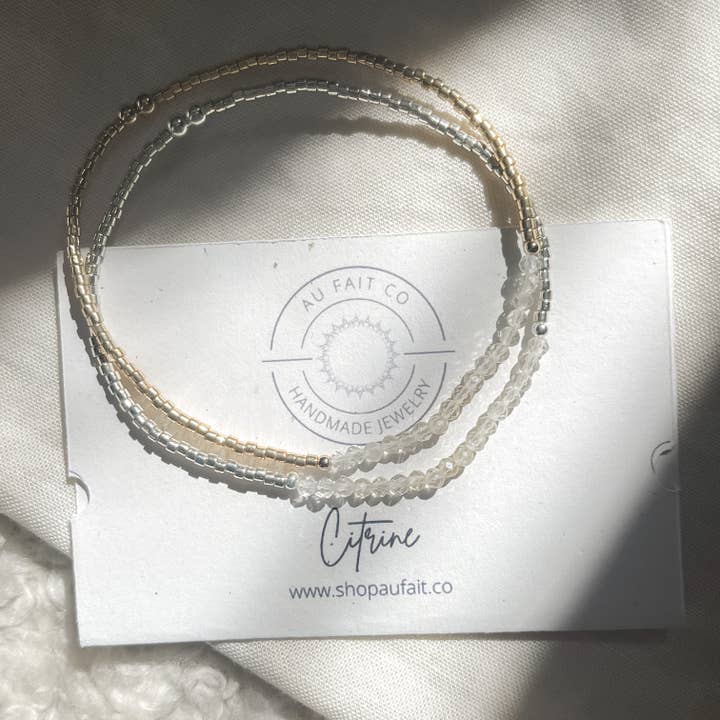 Bracelet en citrine - Pierre de naissance de novembre pour la vente par Au Fait Co