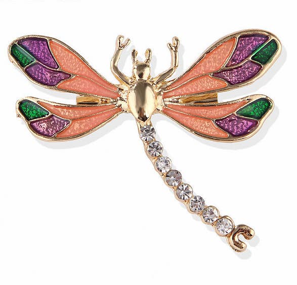 Tourtiwi - Wholesale Brooch - Lovely Diamond Dragonfly Butterfly Brooch Pin8
