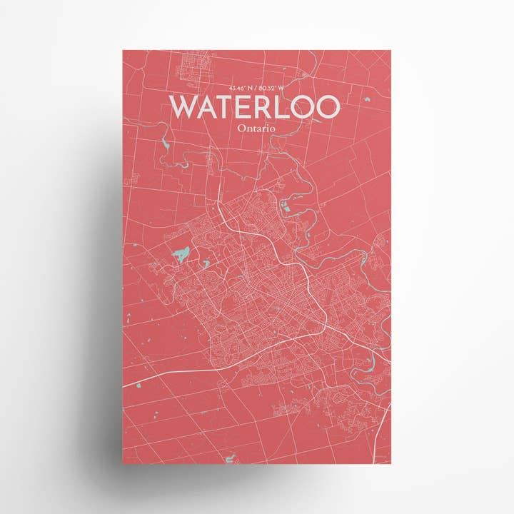 OurPoster.com - Wholesale Poster - Waterloo City Map Poster104