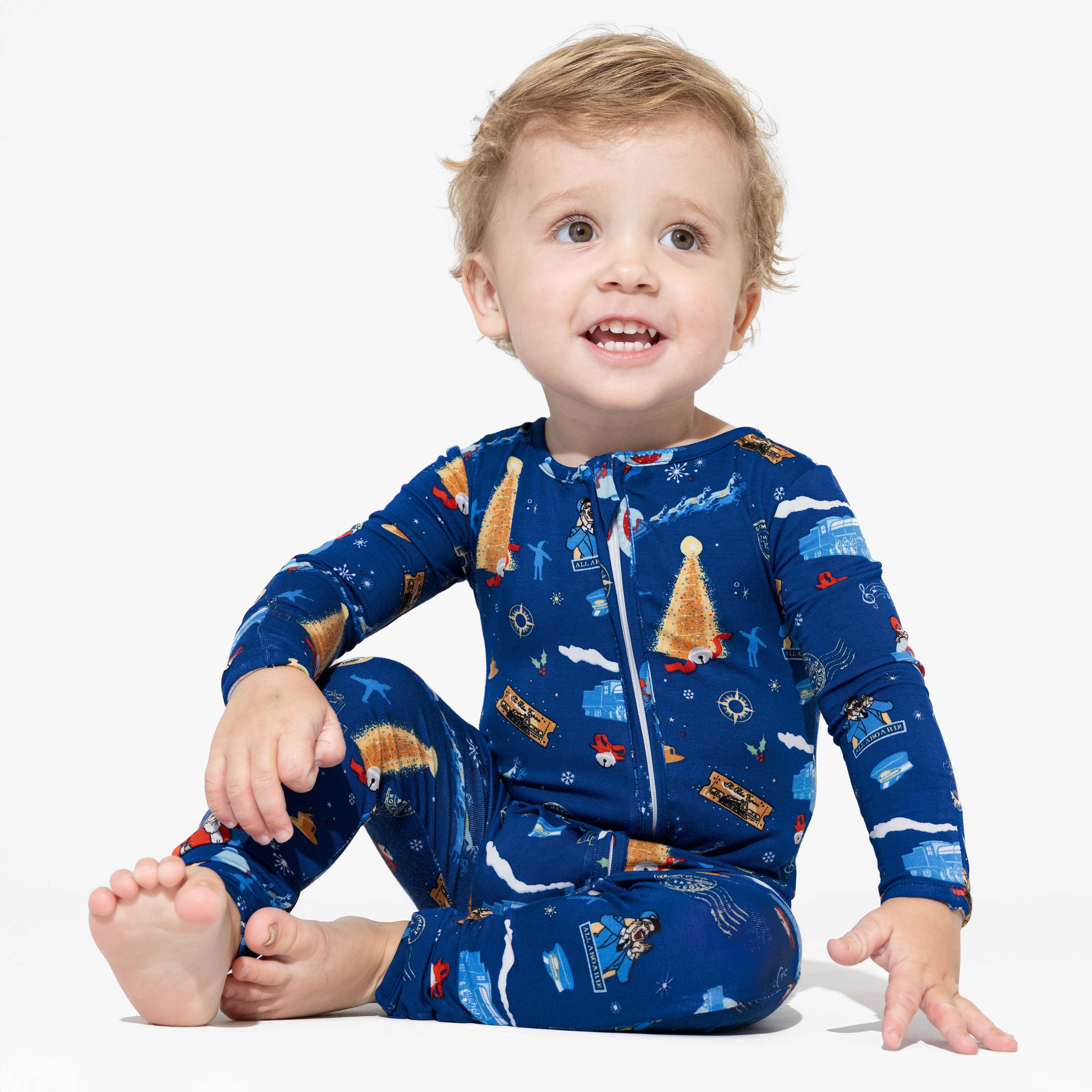 Bellabu Bear - Vente Grenouillère – bébé - Le chausson convertible en bambou Polar Express13