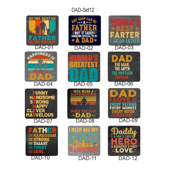 Dad Magnet Boardsæt for engroshandel hos Cut-n-rust LLC