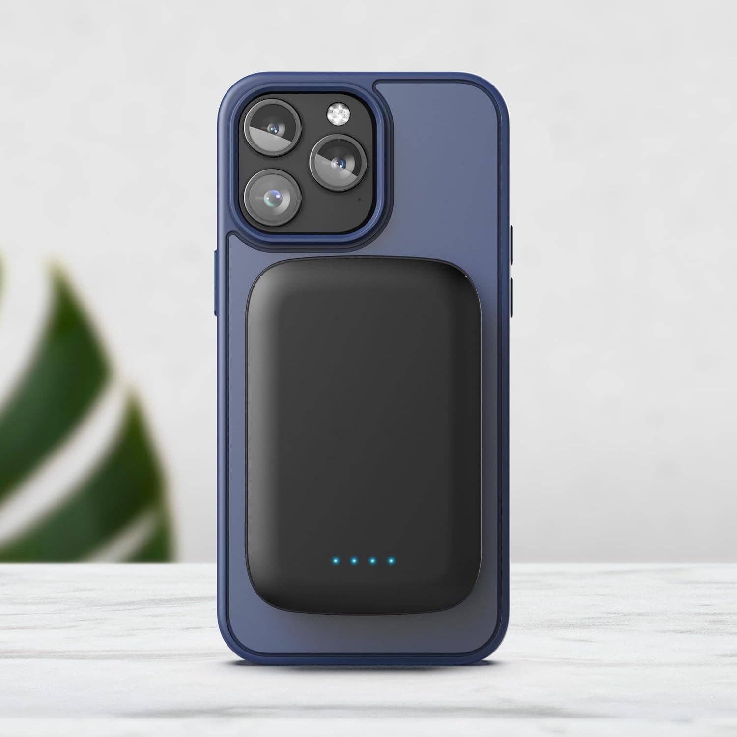 Infinite Basics - Wholesale Portable Charger - 5000mAh Ultra-Slim Magnetic Power Bank for iPhone, Compatible with MagSafe - Fast Charging Wireless Portable Charger, USB C Input Battery Pack (for iPhone 13, 14, 15 Pro Max) Black2