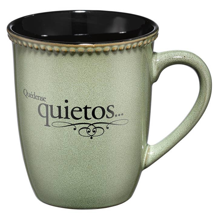 Christian Art Gifts - Wholesale Book - Adult - Taza verde Quedense quietos