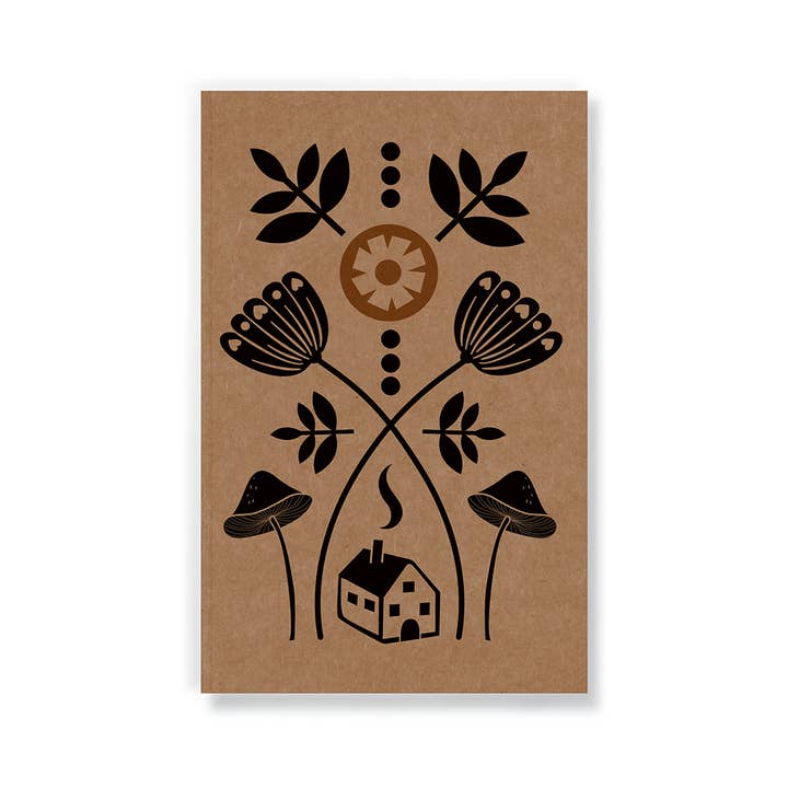 Denik - Wholesale Notebook - Cabin Deco Kraft Layflat Notebook