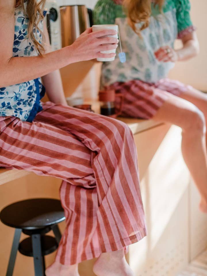 Pantalon de Pyjama Logan – Pantalon de Nuit en Coton Coupe Ample pour la vente par SUNDARA