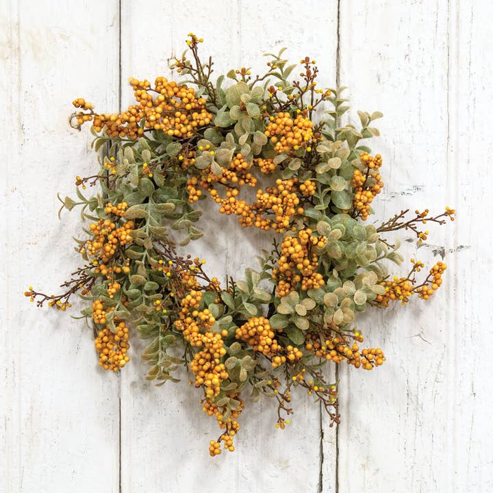 Col House Designs - Wholesale Wreath - Pebble Creek Candle, Ring, 6", Mustard1