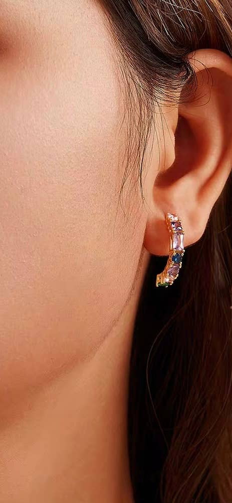 Vivaz - Fine Jewellery - Wholesale Huggie Earrings - Stud Earrings "Kate", gold-plated2