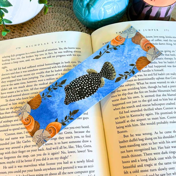 Marque-page fait main pour les gardiens de récifs, motif Boxfish pour la vente par Fins and Frags