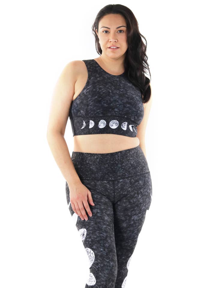 Yoga Democracy - Wholesale Athletic/Lounge Leggings - Women's - Just a Dark Moon Phase Printed Yoga Leggings