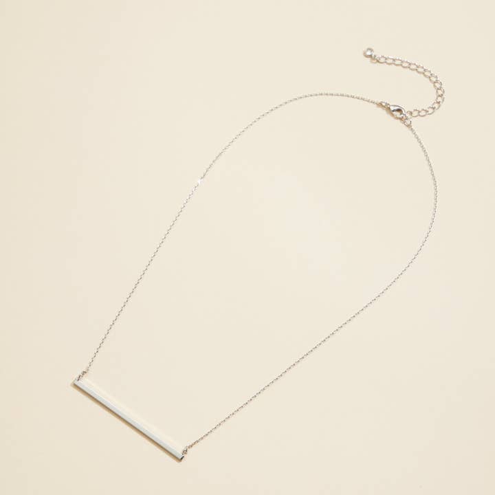 Lilla Haven - Wholesale Pendant/Charm Necklace - Long Bar Charm Gold Dip Short Necklace3