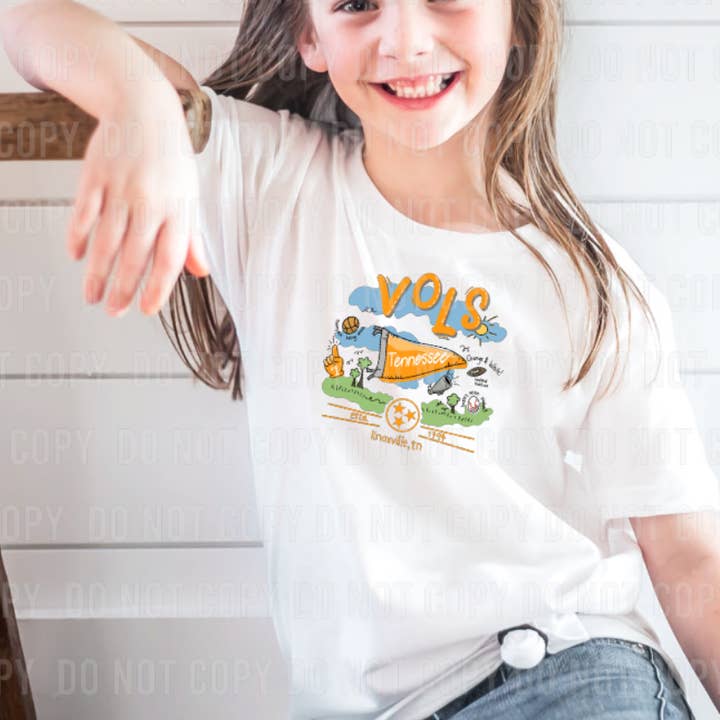 BB Subs and Screens - Wholesale Screen Printed T-Shirt - Kids - Tennessee Volunteers Doodle Infant, Toddler, Youth T-shirt0