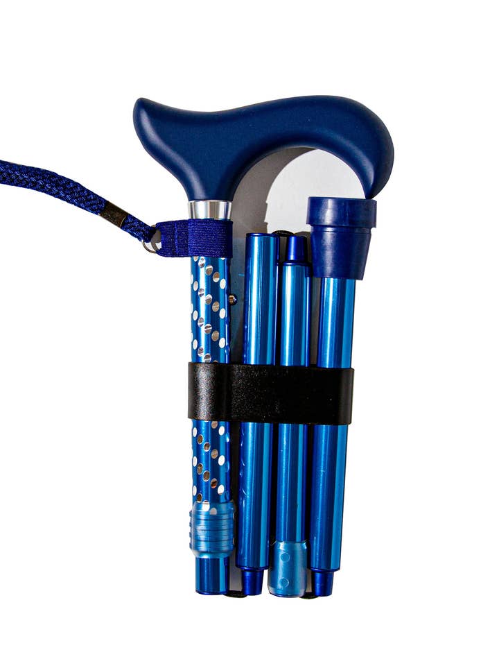 Sparkle in the Sky gegraveerde opvouwbare wandelstok met gevlochten pols voor wholesale door WC Walking Canes