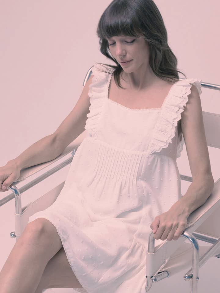 Vestito Babydoll con Spalline Arricciate Testurizzate per la vendita all'ingrosso da parte di Lara Daisy