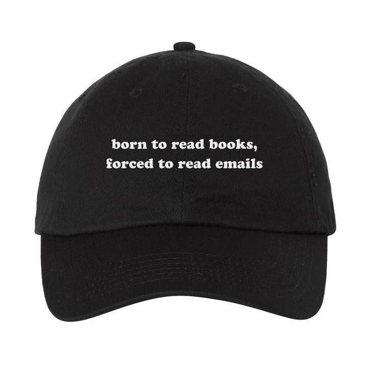 Born To Read Books Embroidered Dad Hat for wholesale by Lucky Luna Apparel
