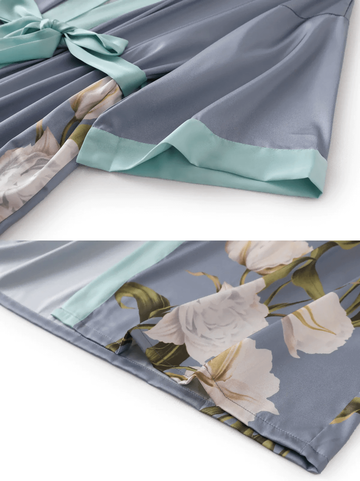 gray Peony Floral Kimono Robe for wholesale on Faire14