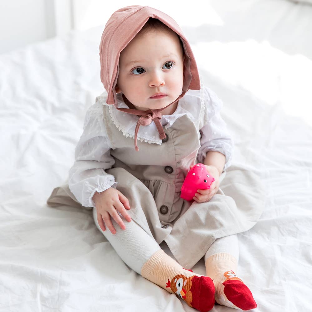 Red Chicken Zoo Baby Animal Socks for wholesale on Faire2